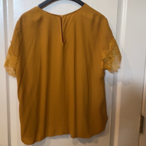 Women’s like new size large gold short sleeve top - Picture 4 of 6